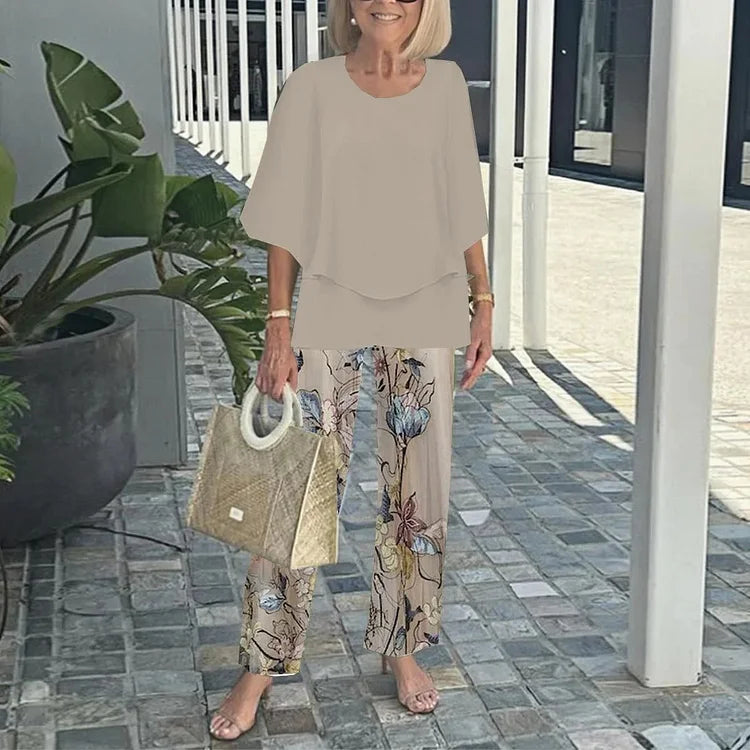 Monique – To-delt sæt med trendy print