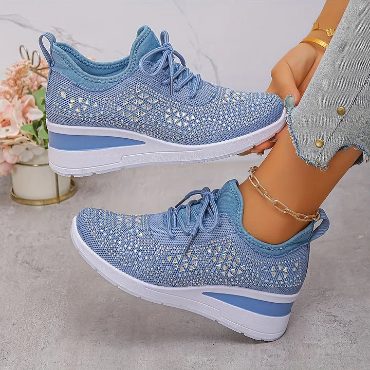 Giselle – Ortopædiske sneakers med glitrende rhinsten