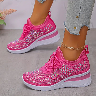 Giselle – Ortopædiske sneakers med glitrende rhinsten