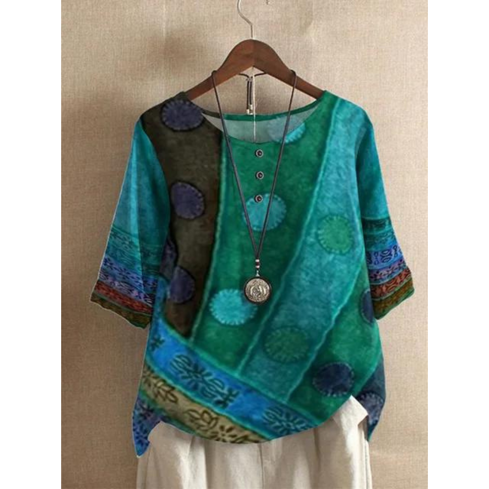 Valarie - Farverig boheme-top