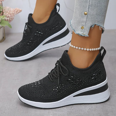 Giselle – Ortopædiske sneakers med glitrende rhinsten