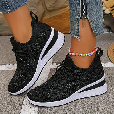 Giselle – Ortopædiske sneakers med glitrende rhinsten