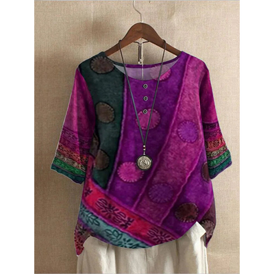 Valarie - Farverig boheme-top