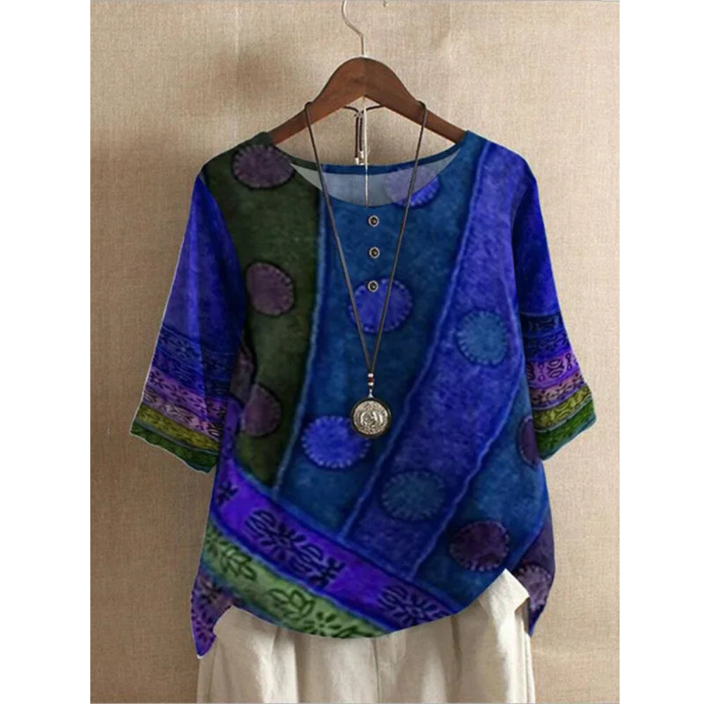 Valarie - Farverig boheme-top