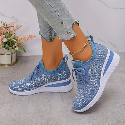 Giselle – Ortopædiske sneakers med glitrende rhinsten