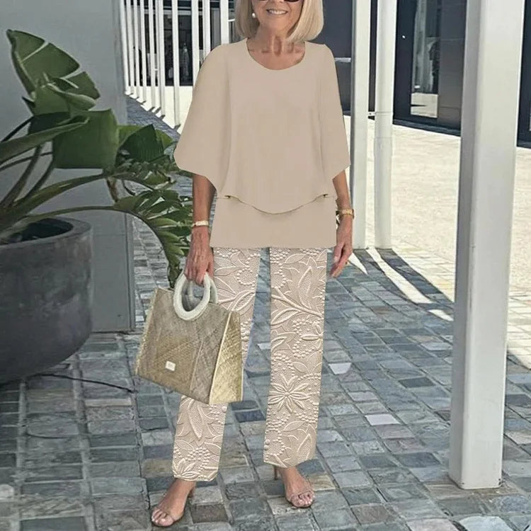 Monique – To-delt sæt med trendy print