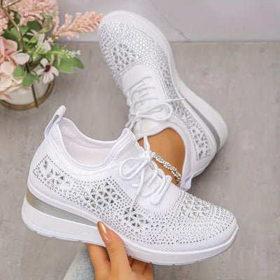 Giselle – Ortopædiske sneakers med glitrende rhinsten