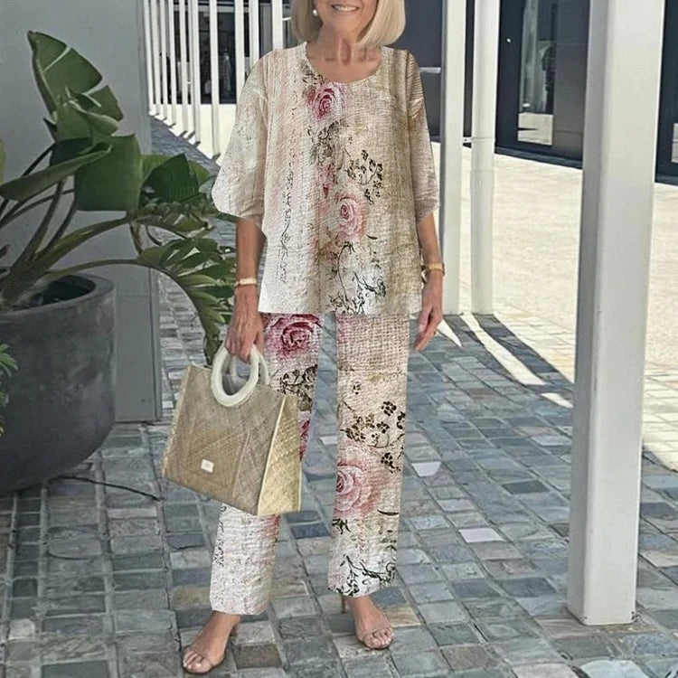 Monique – To-delt sæt med trendy print