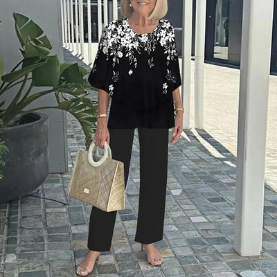 Monique – To-delt sæt med trendy print