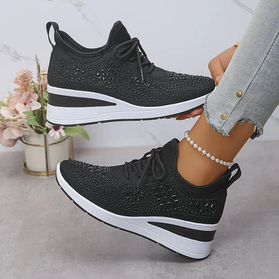 Giselle – Ortopædiske sneakers med glitrende rhinsten
