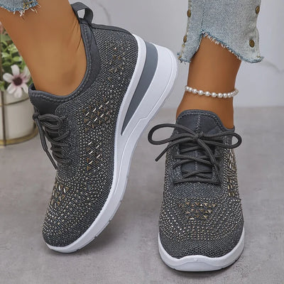 Giselle – Ortopædiske sneakers med glitrende rhinsten