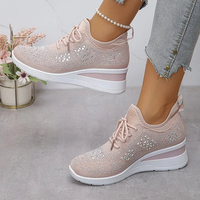 Giselle – Ortopædiske sneakers med glitrende rhinsten