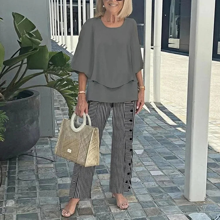 Monique – To-delt sæt med trendy print