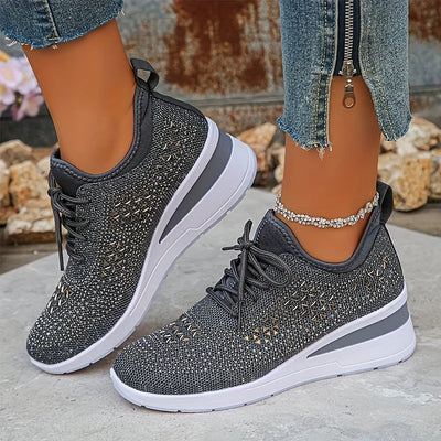 Giselle – Ortopædiske sneakers med glitrende rhinsten