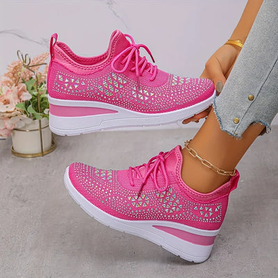 Giselle – Ortopædiske sneakers med glitrende rhinsten