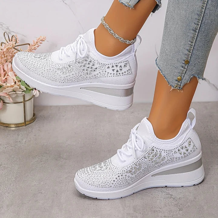 Giselle – Ortopædiske sneakers med glitrende rhinsten