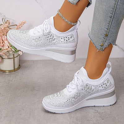 Giselle – Ortopædiske sneakers med glitrende rhinsten