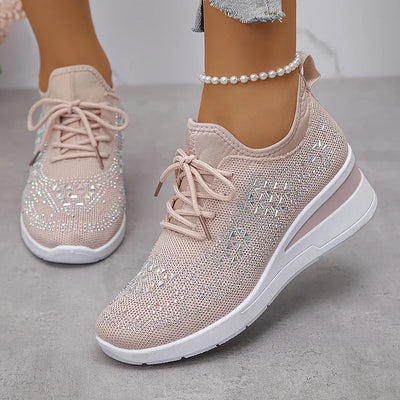 Giselle – Ortopædiske sneakers med glitrende rhinsten