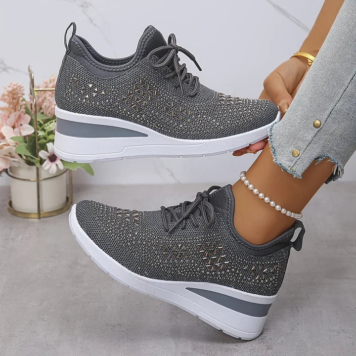 Giselle – Ortopædiske sneakers med glitrende rhinsten