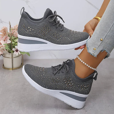 Giselle – Ortopædiske sneakers med glitrende rhinsten